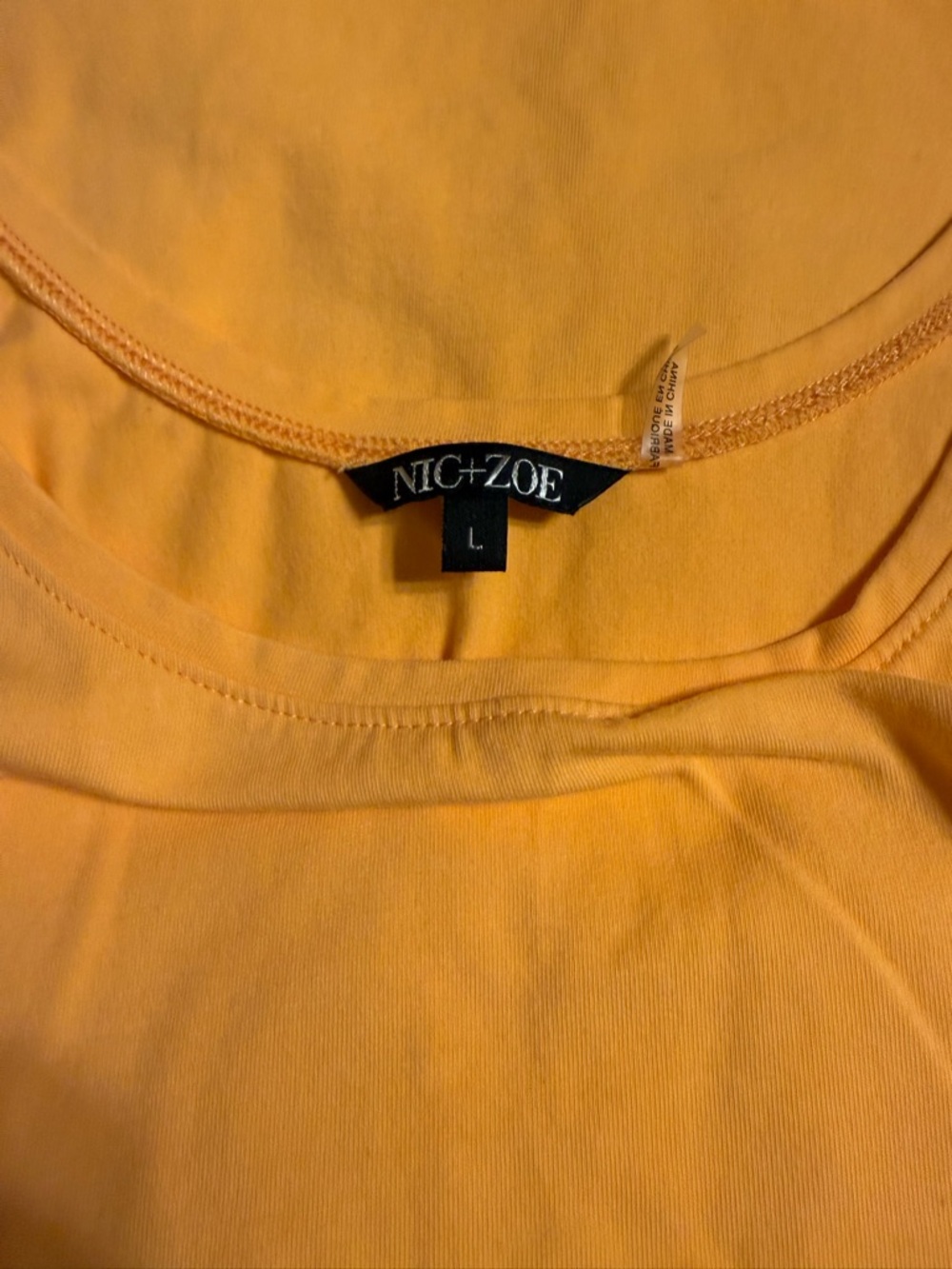 Nic + Zoe peach in color tank top size large - Picture 3 of 5
